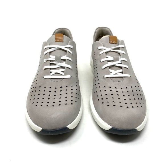 Clarks Un Rio Tie Stone Nubuck Sneakers 48716 - Picture 5 of 8